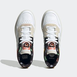 adidas 阿迪达斯 「魔环」阿迪达斯neo HOOPS芝麻街三方男女休闲篮球鞋板鞋 白/米/黑/橘 40.5(250mm)