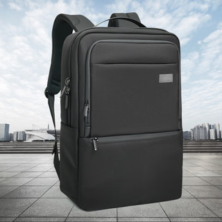 艾奔（ASPENSPORT）新款潮流电脑背包大容量旅行包耐磨防泼水学生书包 黑色
