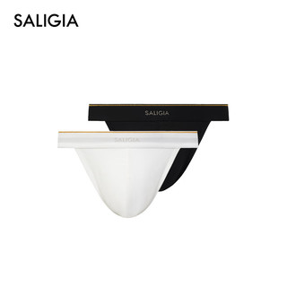 SALIGIA经典质感系列黑白纯色男士莫代尔高叉三角性感舒适内裤3条 莫代尔3条细腻柔软 M