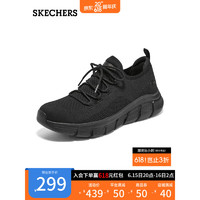 斯凯奇（Skechers）一脚蹬懒人鞋舒适休闲鞋运动鞋118100 全黑色/BBK 47