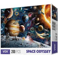 VOX 儿童拼图玩具200片宇宙探险 幼儿认知太空旅行登月星空星夜拼图5-6-7岁VE200-07生日礼物礼品送孩子