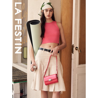 La Festin 拉菲斯汀 包包2023年新款高级感单肩斜挎女士包法式小众百搭腋下包 621797 火龙果色