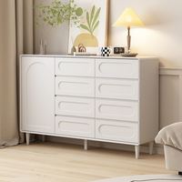 宝桦 法式奶油风斗柜客厅靠墙收纳柜网红轻奢简约现代多功能电视柜旁边