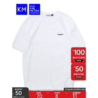 KILO METERS2023夏季休闲短袖t恤男立体字母胶印韩版简约风insT恤 白色 L