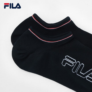 FILA 斐乐官方男袜浅口袜2023秋季新款简约舒适运动袜休闲袜船袜 传奇蓝-NV XS