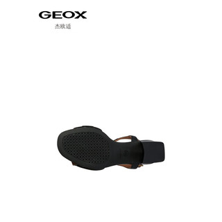 GEOX杰欧适2023年夏季女鞋休闲百搭简约活力时装凉鞋D35RNB 黑色C9999 40