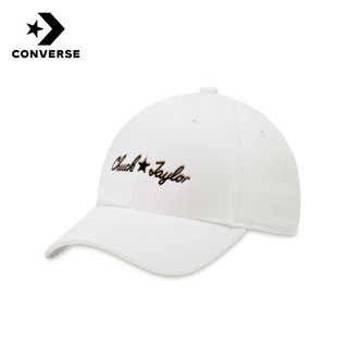 匡威（Converse）帽子2022秋季新款字母印花运动休闲棒球帽10024184 白色|10024184-A03 均码