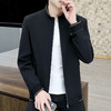 法派（FAPAI）春季新品时尚有型立领休闲夹克男外套男式夹克 黑色 48