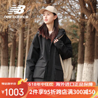 NEW BALANCE/nb男女冲锋衣春夏宽松连帽防风工装夹克外套AMJ31320 AMJ31320-BK M