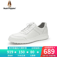 暇步士（Hush Puppies）板鞋男士休闲软底户外低帮小白鞋L2R01CM3 白色 38