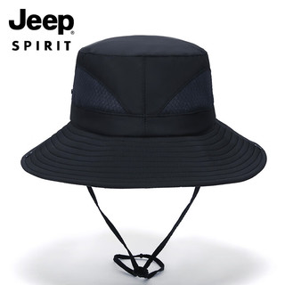 Jeep吉普帽子男士渔夫帽时尚潮流四季大檐钓鱼帽款休闲户外旅行遮阳帽