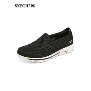 斯凯奇（Skechers）网面一脚蹬休闲软底懒人鞋124979 黑色/白色/BKW 39.5