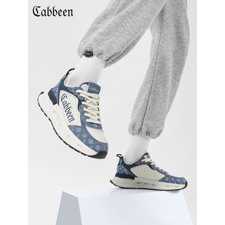 卡宾（CABBEEN）青年潮鞋时尚百搭拼接运动鞋男鞋透气舒适跑步鞋鞋子男 蓝色 38