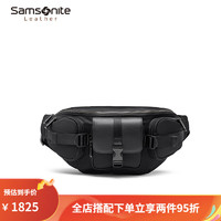 新秀丽（Samsonite）多功能胸包时尚休闲单肩包大容量斜挎腰包通勤男士包袋 NP5 黑色
