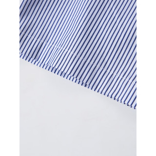 堡狮龙（bossini）bossini男款夏季新品时尚休闲通勤条纹短袖衬衫 7508白组合色 XL