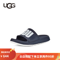 UGG2023夏季男士凉鞋潮流时尚纯色大LOGO休闲舒适沙滩拖鞋1108042 DSPP  深蓝宝石色 经典延续色 40 鞋内长:25CM