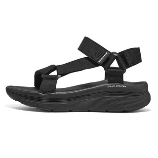 斯凯奇（Skechers）男鞋2023夏季新款沙滩鞋魔术贴休闲运动百搭清凉舒适潮流时尚凉鞋 BLK 39.5