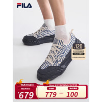 斐乐（FILA）FILA 斐乐官方FOSSO Etudes男鞋复古帆布鞋2023夏新款轻便休闲鞋 蓝绸色/斐乐白-SA 41