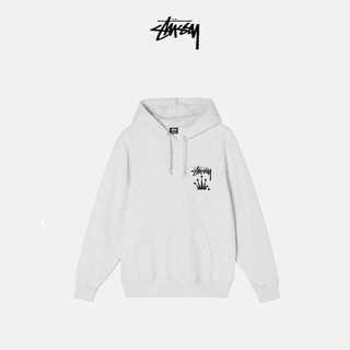 STUSSY 潮牌皇冠后幅印花连帽卫衣 男女同款春款 GY2花灰色 M