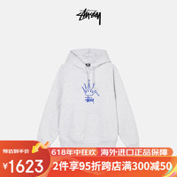 STUSSY 皇冠系列印花连帽卫衣 男女同款 GY2花灰色 L