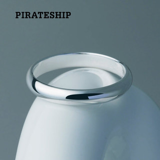 PIRATESHIP 海盗船 银饰（pirateship）S925银戒指女素圈对戒日韩时尚气质指环个性简约情侣戒指男 10号（内圈长约64mm)