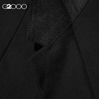 G2000男装斜纹面料合身剪裁春夏商务通勤西装 黑色 W2