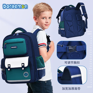 哆啦A梦（Doraemon）小学生一二三到六年级男童女童女孩儿童男生大容量书包新双肩背包 绿色小号（建议：1-3年级）