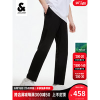 杰克·琼斯（JACK&JONES）西装裤夏季新款男士时尚舒适棉质百搭休闲直筒长裤223214039 黑色 185/88A/XLR