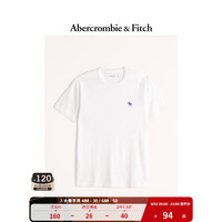 ABERCROMBIE & FITCH男装 美式休闲宽松活力经典刺绣圆领短袖T恤 326010-1 白色 XS (170/84A)