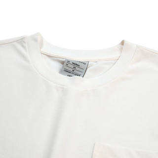 斯凯奇（Skechers）纯色宽松圆领t恤女白色短袖上衣春季L123W035 棉花糖白/0074 L