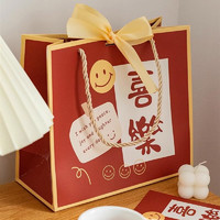 板谷山喜乐蝴蝶结礼品袋新年春节送礼手挽袋纸袋手提袋包装袋六一儿童节