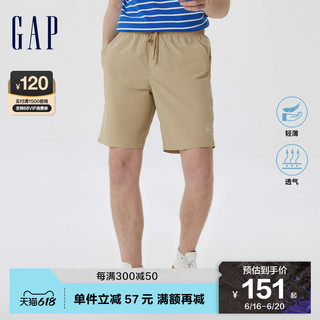 Gap 盖璞 男装夏季2023新款LOGO运动短裤602717休闲裤