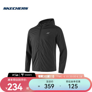 斯凯奇（SKECHERS）男子梭织连帽外套 P223M077-0018 M