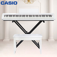 CASIO 卡西欧 PX-S1100WE 电钢琴 88键重锤 白色 时尚X架+官方标配