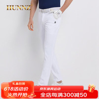 HUNNZ品牌高尔夫裤子男夏季速干运动长裤2023新款高尔夫服装男装球裤 白色 32