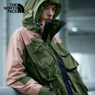 北面TheNorthFaceUE先锋设计男多口袋双层帽冲锋衣防水上新7QPS 7D6/绿色 S