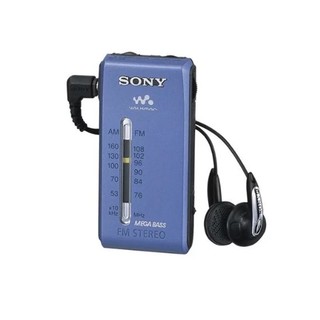 SONY 索尼 SRF-S84迷你收音机 便携式袖珍FM AM两 银色
