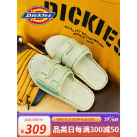 Dickies 帝客 潮流拖鞋男凉鞋时尚简约一字拖青年外穿凉情侣拖鞋男 牛油果绿 42