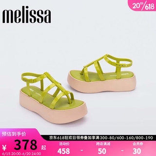 Melissa（梅丽莎）Melissa梅丽莎春夏女士时装凉鞋33732 米色/绿色 7（38码）