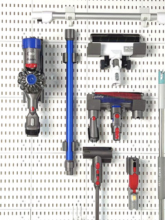 墙上置物工具柜适配戴森吸尘器收纳架洞洞板免打孔免钉储物收纳柜 适配戴森主机座连接件（仅通用本店）