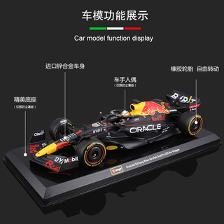 比美高F1模型1:24红牛RB18方程式赛车仿真合金车模收藏 维斯塔潘