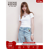 TEENIE WEENIE 女士U领条纹刺绣T恤 TTRA236526H