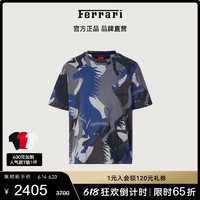 Ferrari 法拉利 中性彩色跃马图案印花纯棉短袖T恤