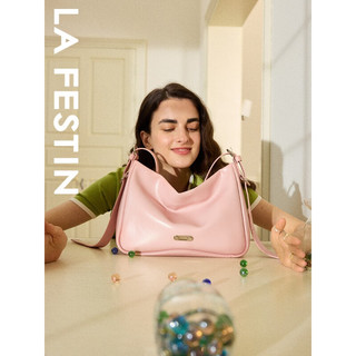 拉菲斯汀（La Festin）夏季包包2023新款大容量单肩斜挎包女通勤腋下托特包 621830 樱花粉