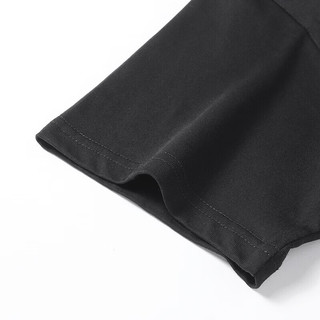 GLM森马集团品牌短袖T恤男士夏季百搭纯棉潮流运动打底衫 黑色 S