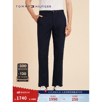 TOMMY HILFIGER 23新款早秋男装经典小绣标合身直筒窄管西装裤休闲裤32197 藏青色DW5 34/32