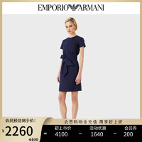 EMPORIO ARMANI/阿玛尼夏季新品女士束腰假两件短袖连衣裙