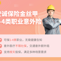 安诚保险金丝甲1-4类职业意外险