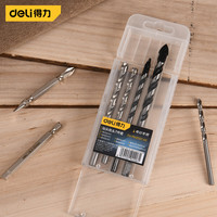 DL 得力工具 得力（deli）麻花钻瓷砖钻批头电钻冲击钻头打孔7件套  DH-MHZ007-JH1