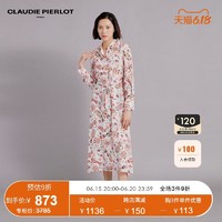 CLAUDIE PIERLOT claudiepierlot outlet春夏女装法式印花桑蚕丝连衣裙CFPRO01150